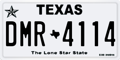TX license plate DMR4114
