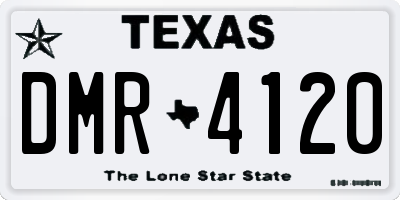 TX license plate DMR4120