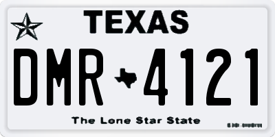 TX license plate DMR4121