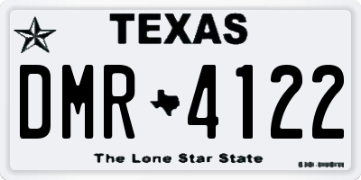 TX license plate DMR4122