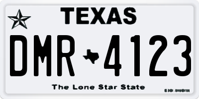 TX license plate DMR4123
