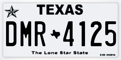 TX license plate DMR4125