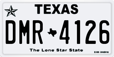 TX license plate DMR4126