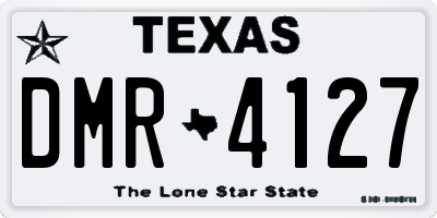 TX license plate DMR4127