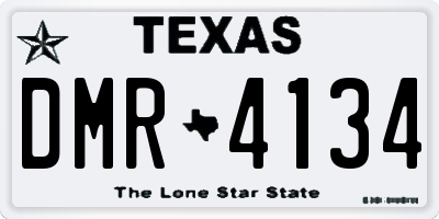 TX license plate DMR4134