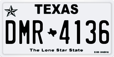 TX license plate DMR4136
