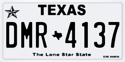 TX license plate DMR4137