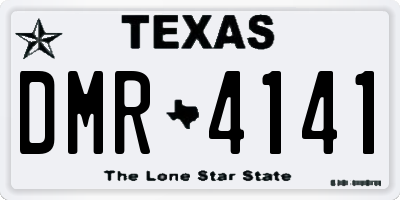TX license plate DMR4141