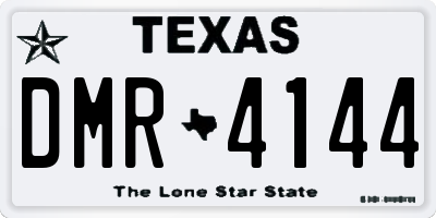 TX license plate DMR4144