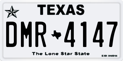 TX license plate DMR4147