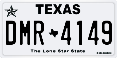 TX license plate DMR4149