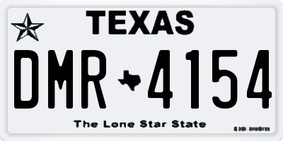 TX license plate DMR4154