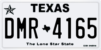 TX license plate DMR4165