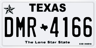TX license plate DMR4166