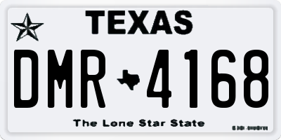 TX license plate DMR4168