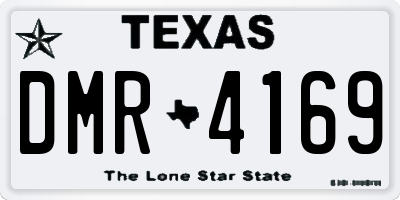 TX license plate DMR4169