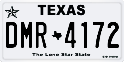 TX license plate DMR4172