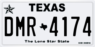 TX license plate DMR4174
