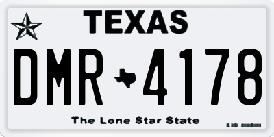 TX license plate DMR4178