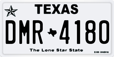 TX license plate DMR4180