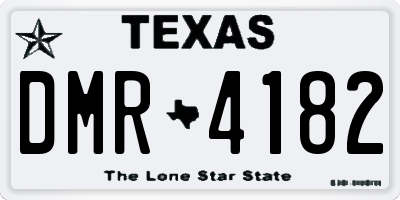 TX license plate DMR4182