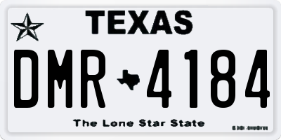 TX license plate DMR4184