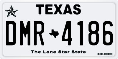 TX license plate DMR4186