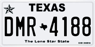 TX license plate DMR4188