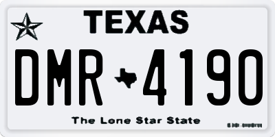 TX license plate DMR4190