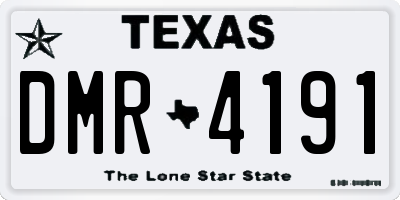 TX license plate DMR4191
