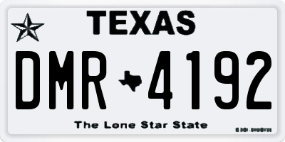 TX license plate DMR4192