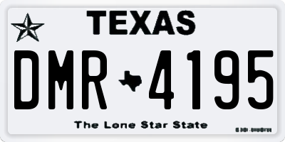 TX license plate DMR4195