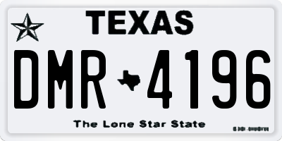 TX license plate DMR4196