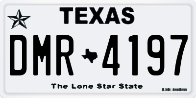 TX license plate DMR4197