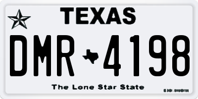 TX license plate DMR4198