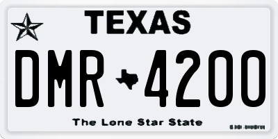 TX license plate DMR4200