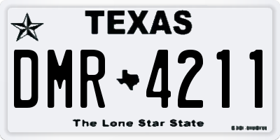 TX license plate DMR4211