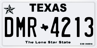 TX license plate DMR4213