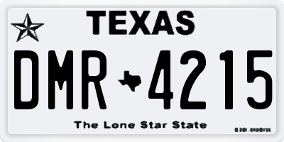TX license plate DMR4215
