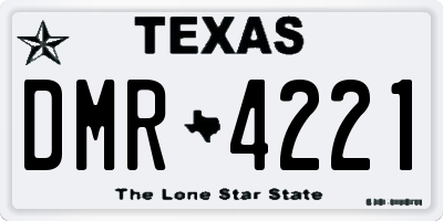 TX license plate DMR4221