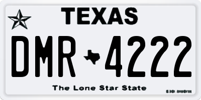 TX license plate DMR4222