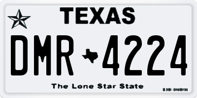 TX license plate DMR4224