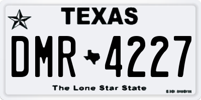 TX license plate DMR4227
