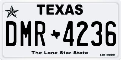 TX license plate DMR4236