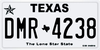 TX license plate DMR4238