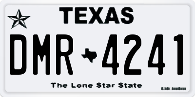 TX license plate DMR4241