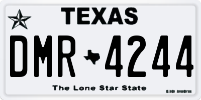 TX license plate DMR4244