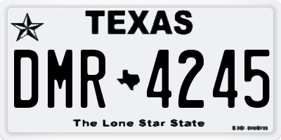 TX license plate DMR4245