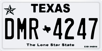 TX license plate DMR4247