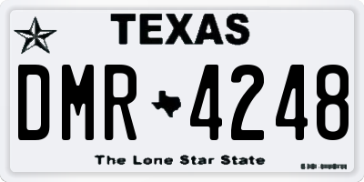 TX license plate DMR4248